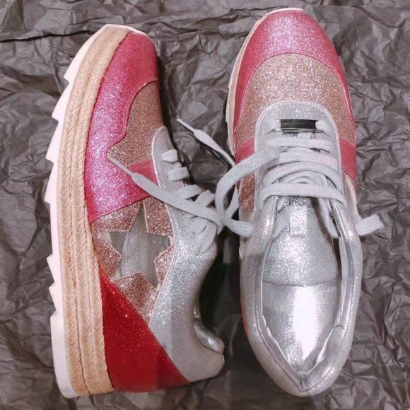 Stella McCartney Pink Star Sneakers - Picture 1 of 6